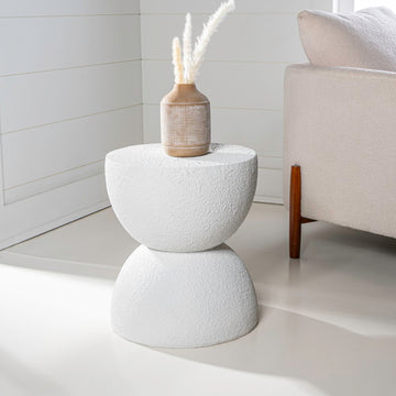 Greta 18" Mid-Century Modern Drum Accent Table - JONATHAN Y